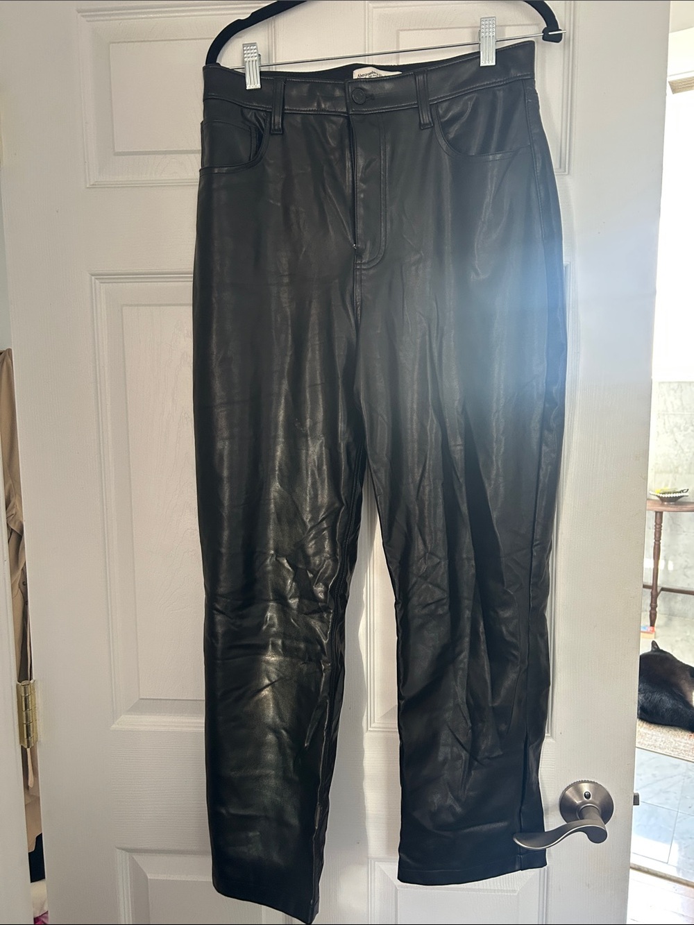 Women’s Black Faux Leather Pants